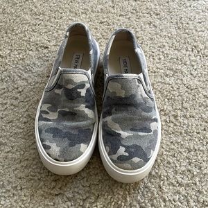 Steve Madden camo slip on sneakers